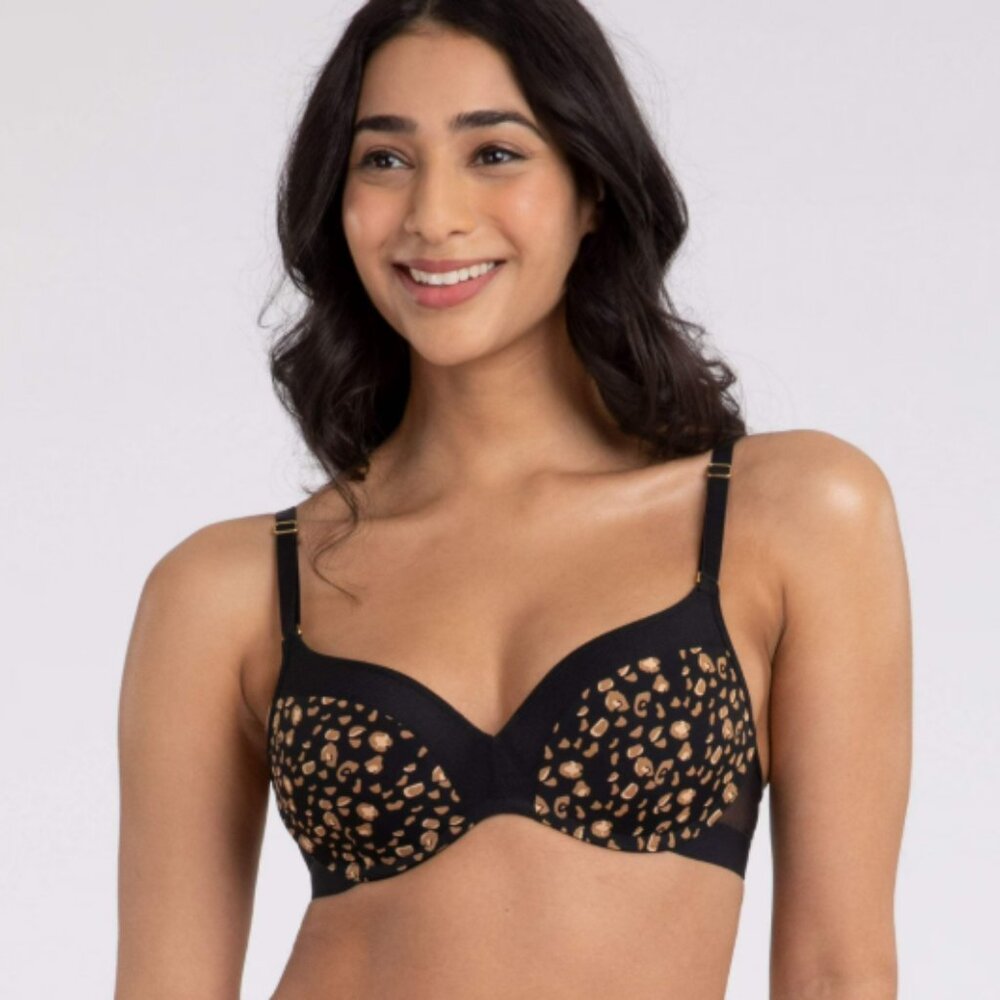 All.You.LIVELY Women's The No-Wire Push-Up Bra Cheetah